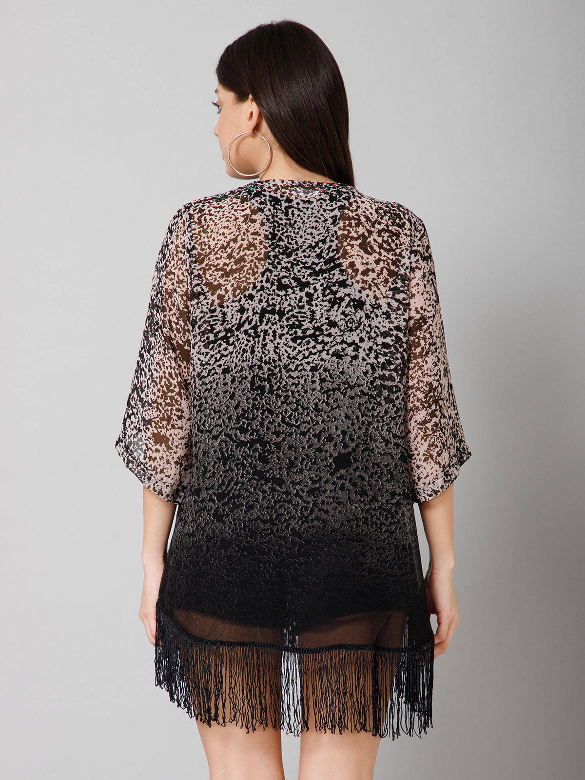 Animal Print Kimono Shrug | JC78 - view 2