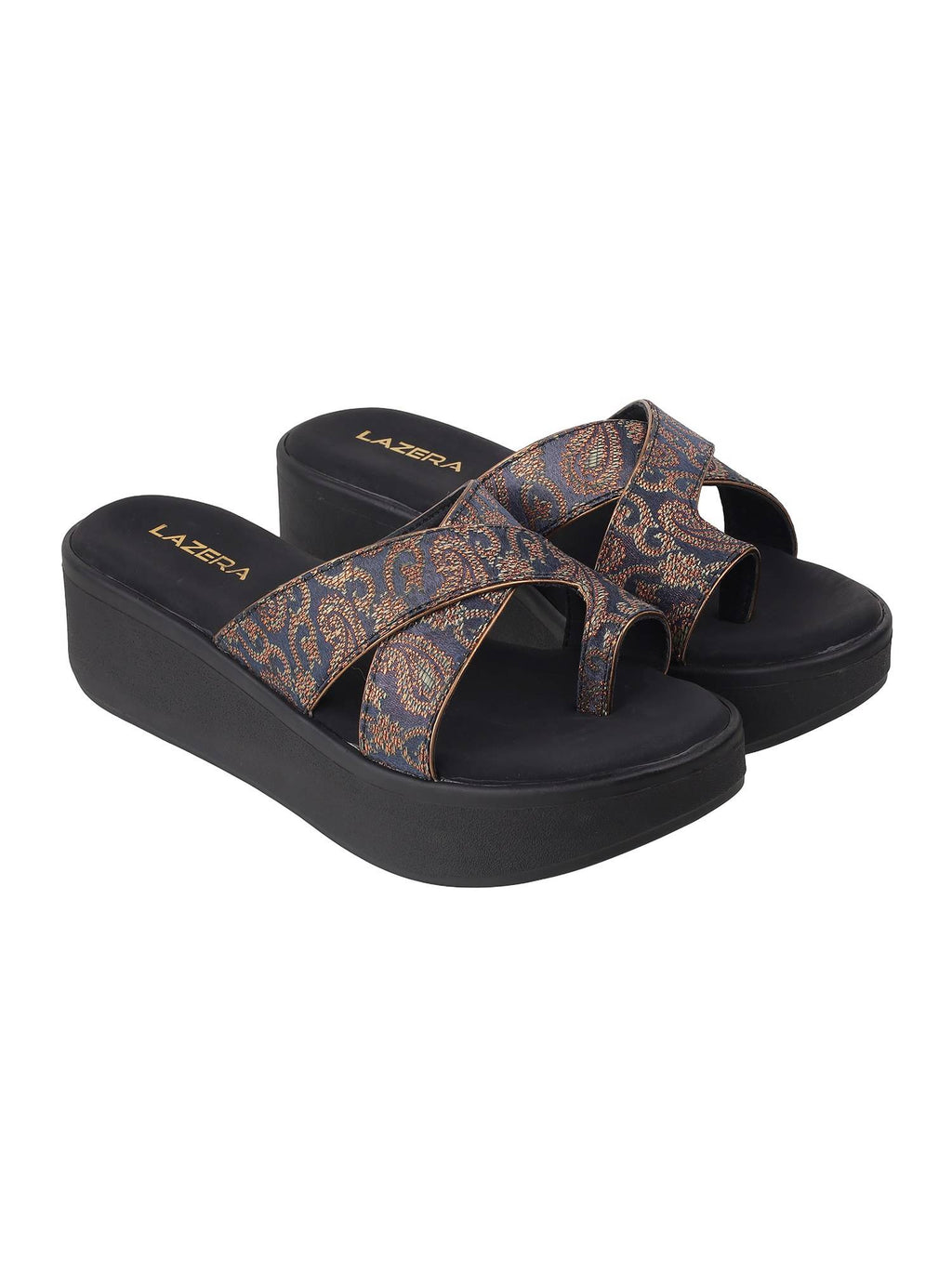 Women Black Platform Heels | H78 - view 2
