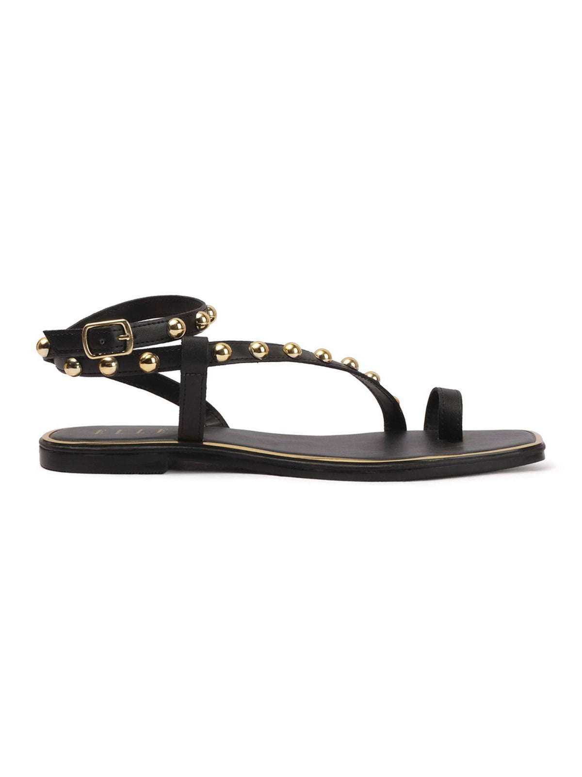 Women Black Studded Sandals | SD89 - view 6