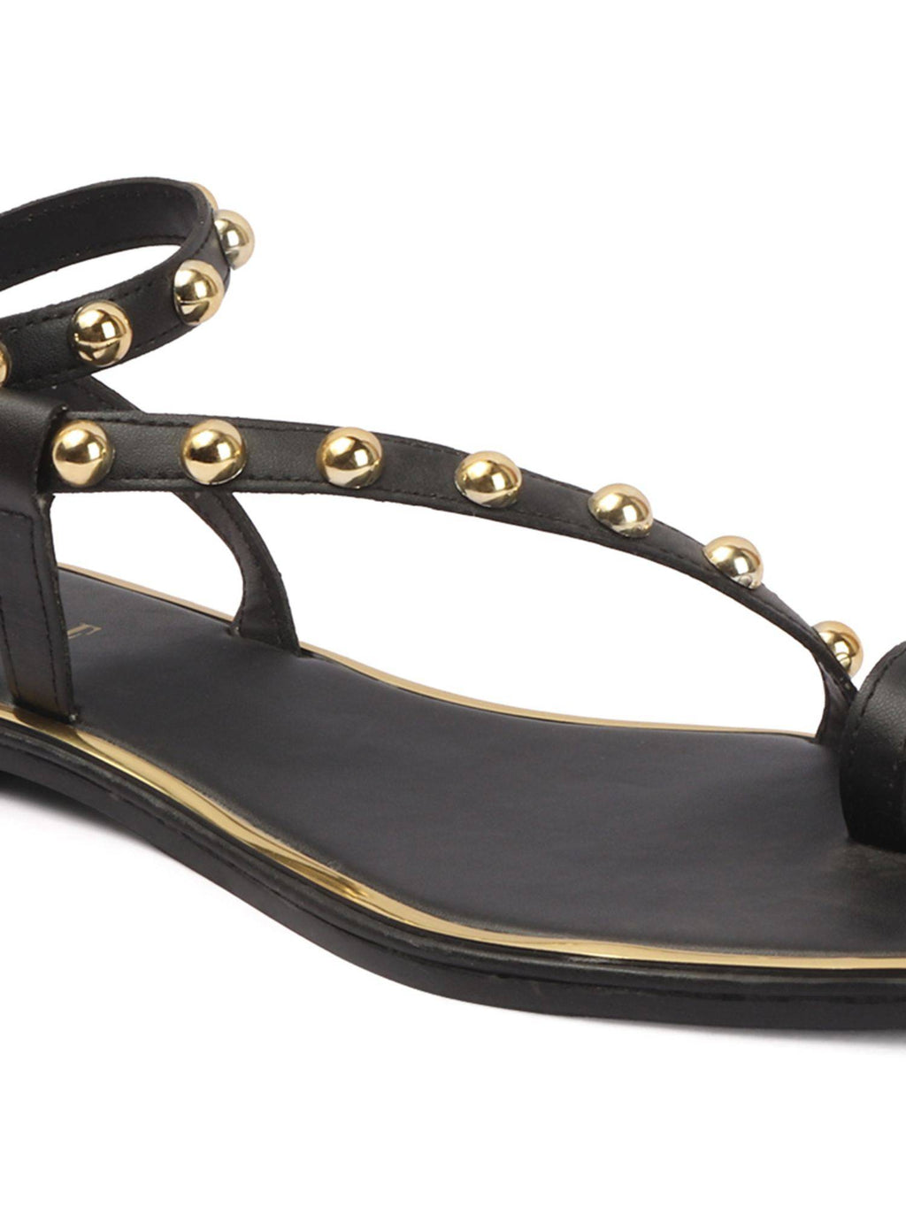 Women Black Studded Sandals | SD89 - view 7