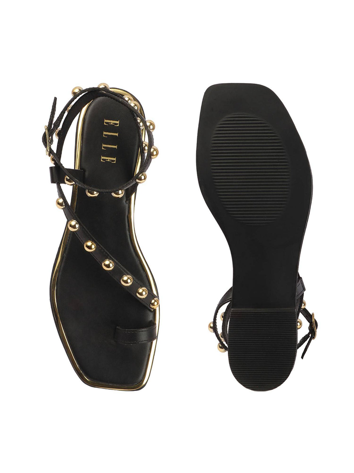 Women Black Studded Sandals | SD89 - view 8