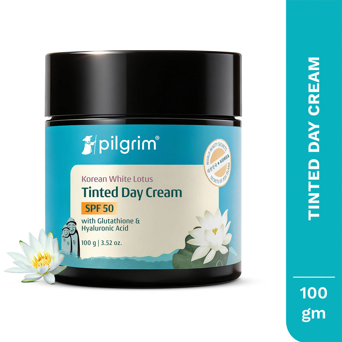 Korean White Lotus Face Cream SPF 50 Glutathione & Hyaluronic Acid for Hydrate Radiant Skin | B20 - view 1