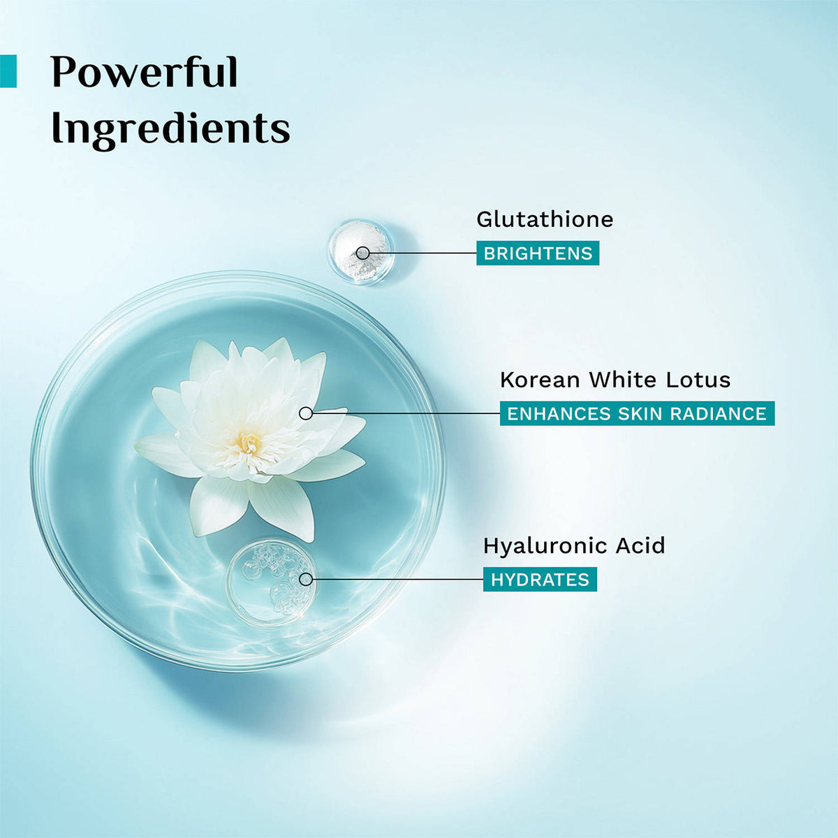 Korean White Lotus Face Cream SPF 50 Glutathione & Hyaluronic Acid for Hydrate Radiant Skin | B20 - view 5