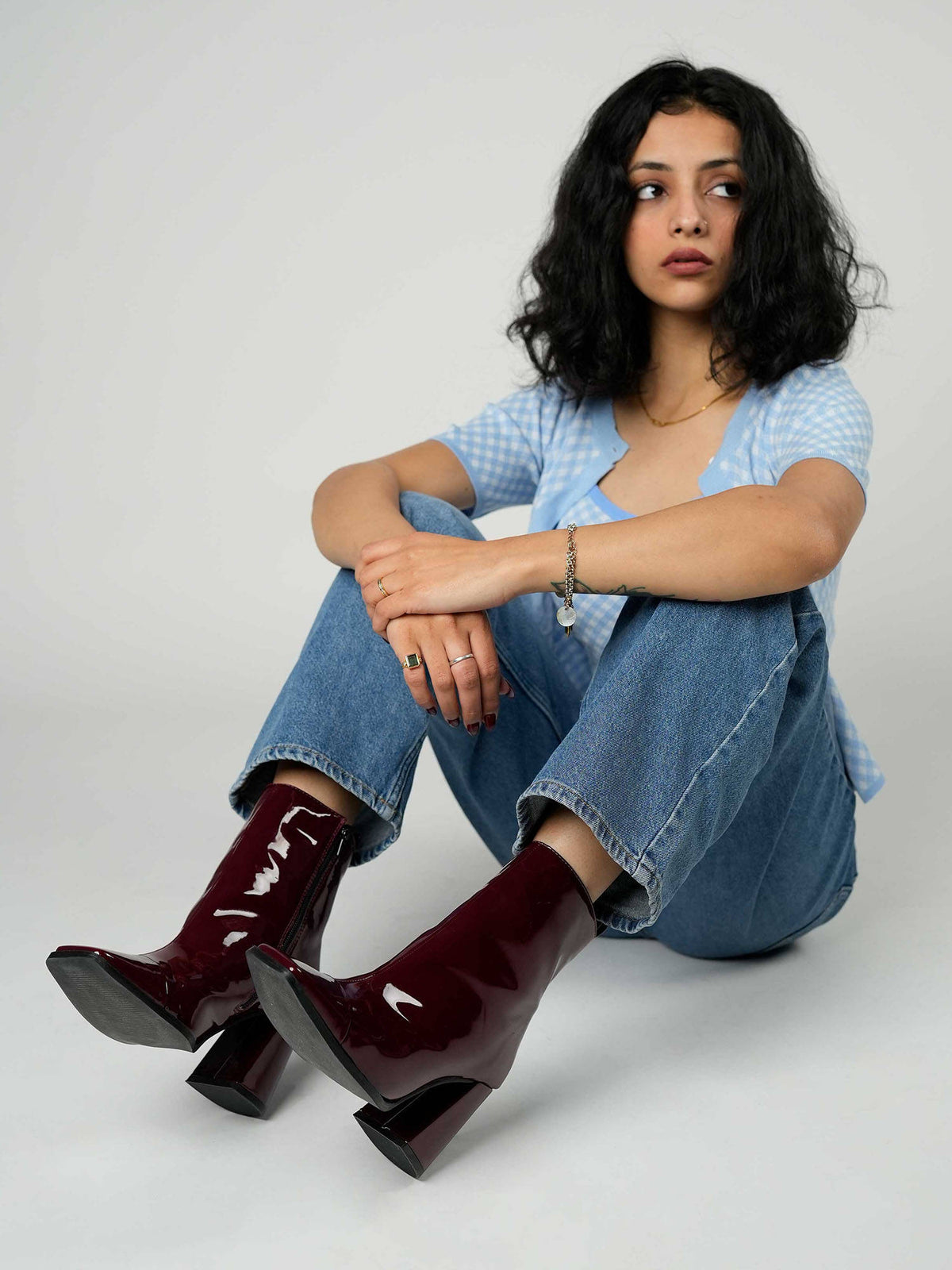 Women Elton Bordeaux Burgundy Ankle Boots | BT61 - view 5