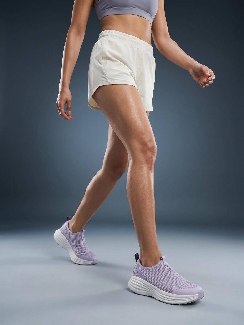 Women Lavender Mesh Walking Shoes | SH9 - view 7
