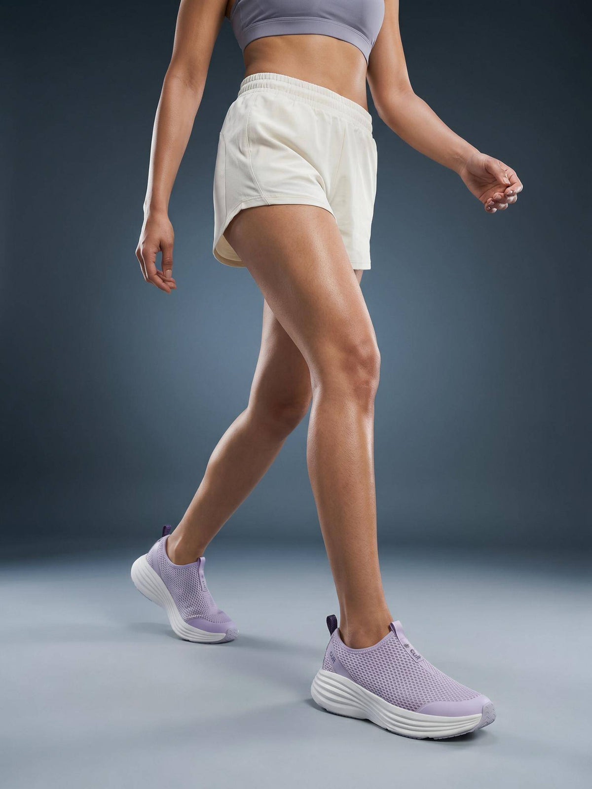 Women Lavender Mesh Walking Shoes | SH9 - view 7