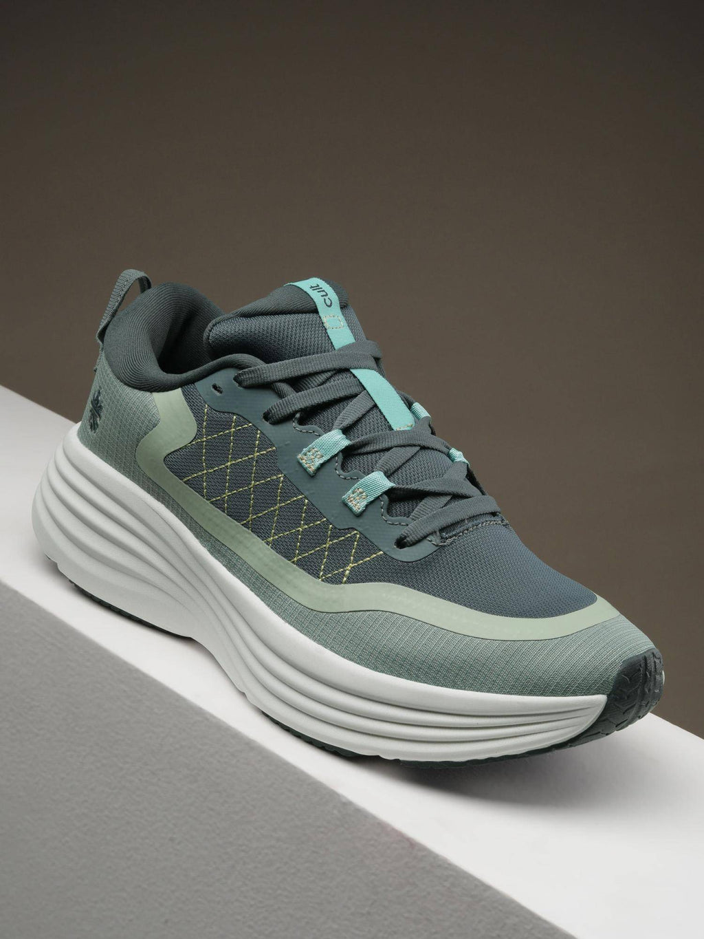 Women Olive Mesh Walking Shoes | SH9 - view 1