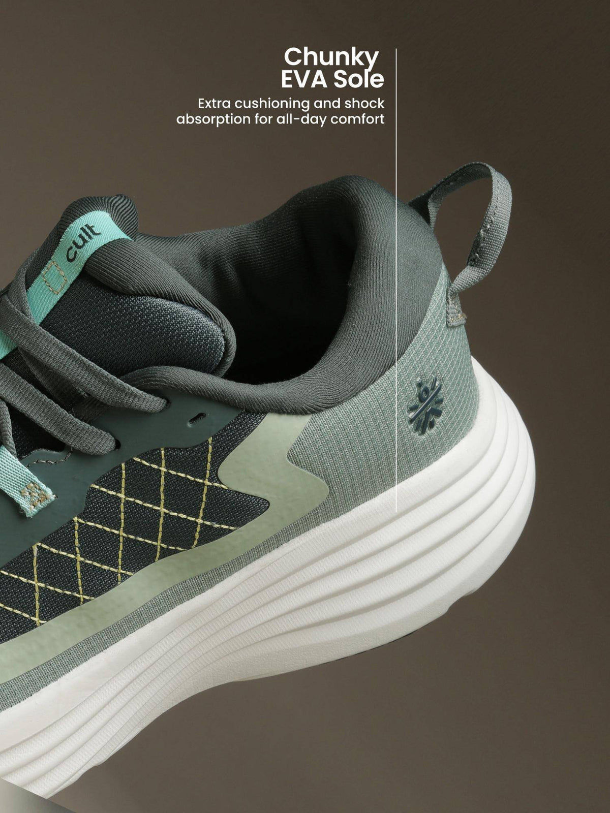 Women Olive Mesh Walking Shoes | SH9 - view 6