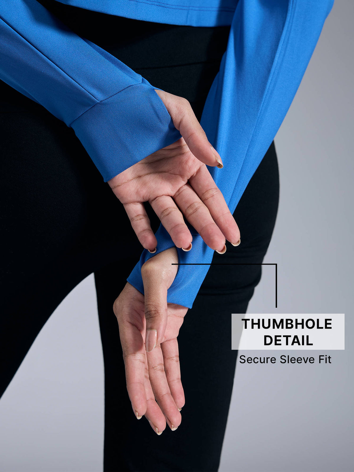 Cropped Training Jacket With Zip Pockets & Thumbholes in KICASKN™ Fabric | JK12 - view 5
