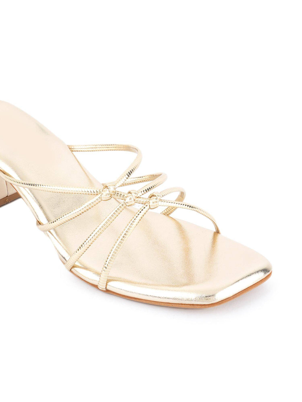 Women Gold Stylish Block Heels | H78 - view 5