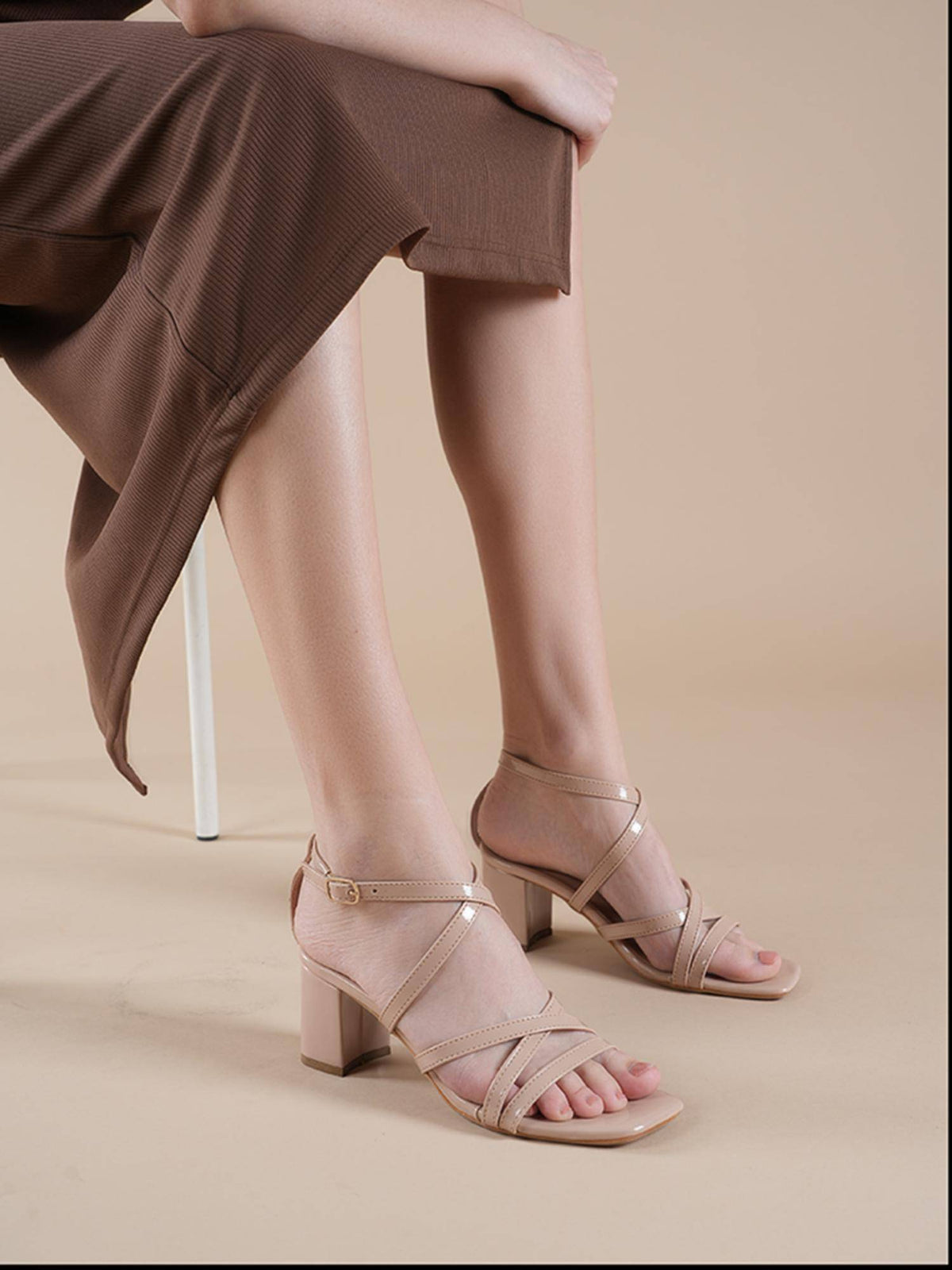 Women Beige Block Heels | H78 - view 1