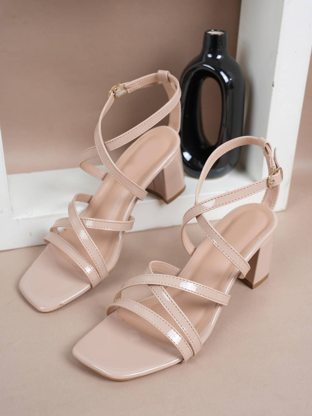 Women Beige Block Heels | H78 - view 2