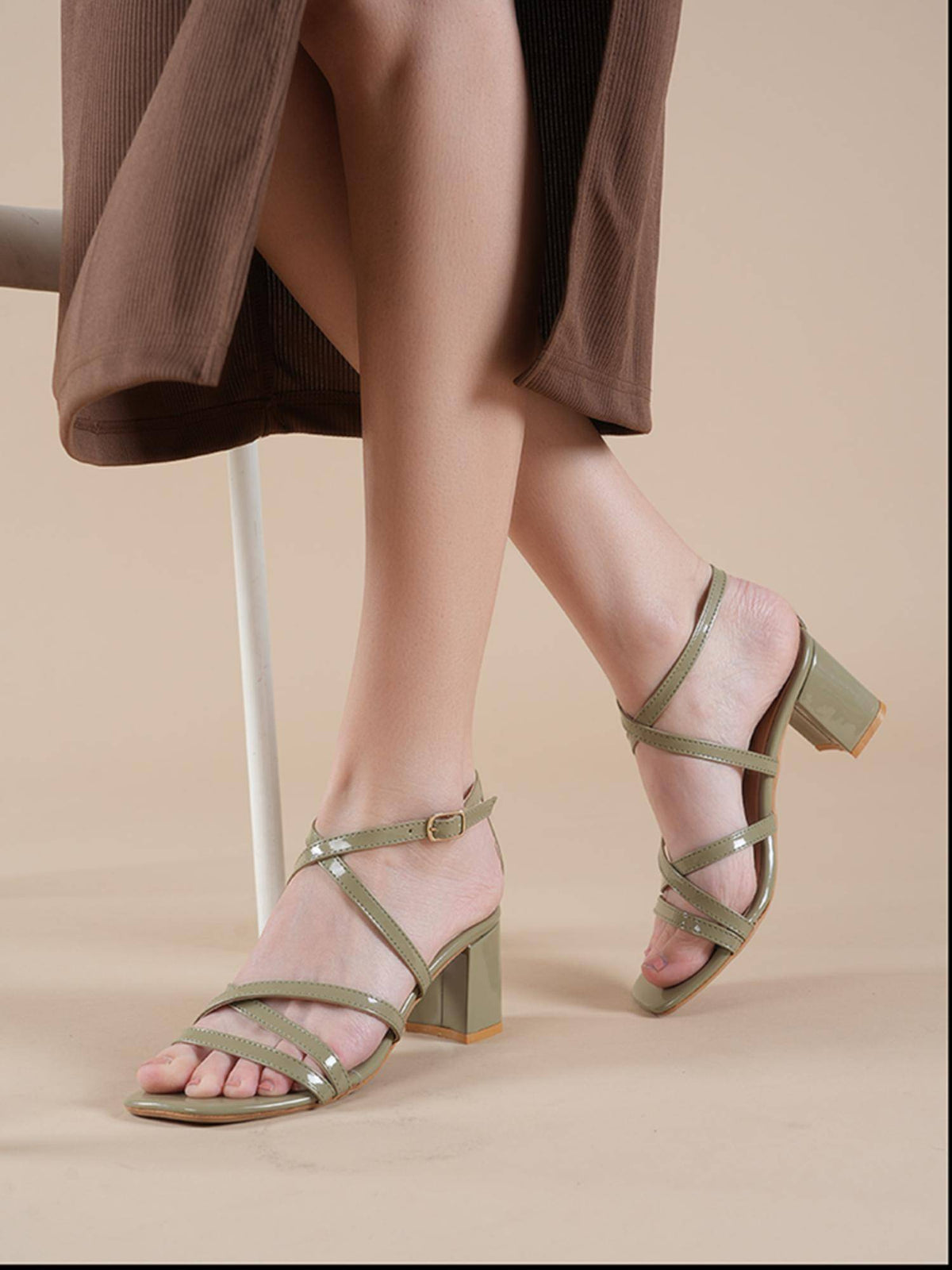 Women Beige Block Heels | H78 - view 22