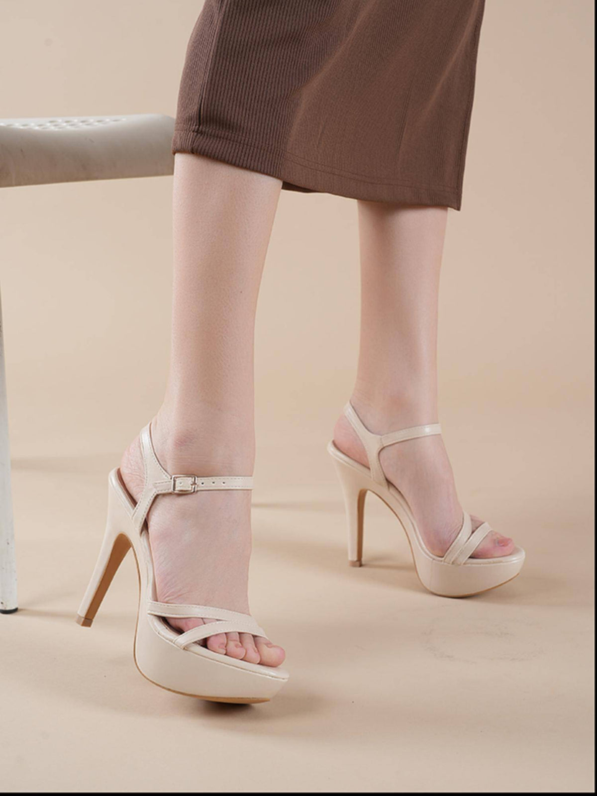 Women Cream Stylish Stilettos Heels | H78 - view 1