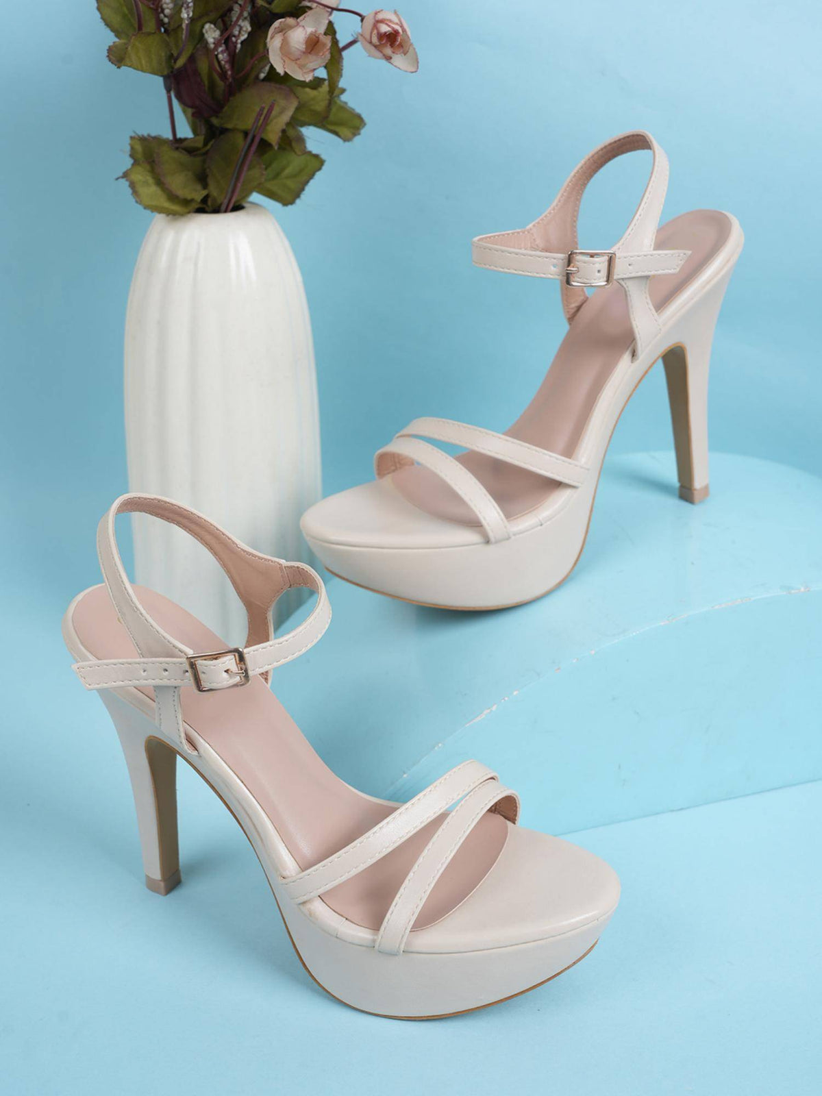 Women Cream Stylish Stilettos Heels | H78 - view 2