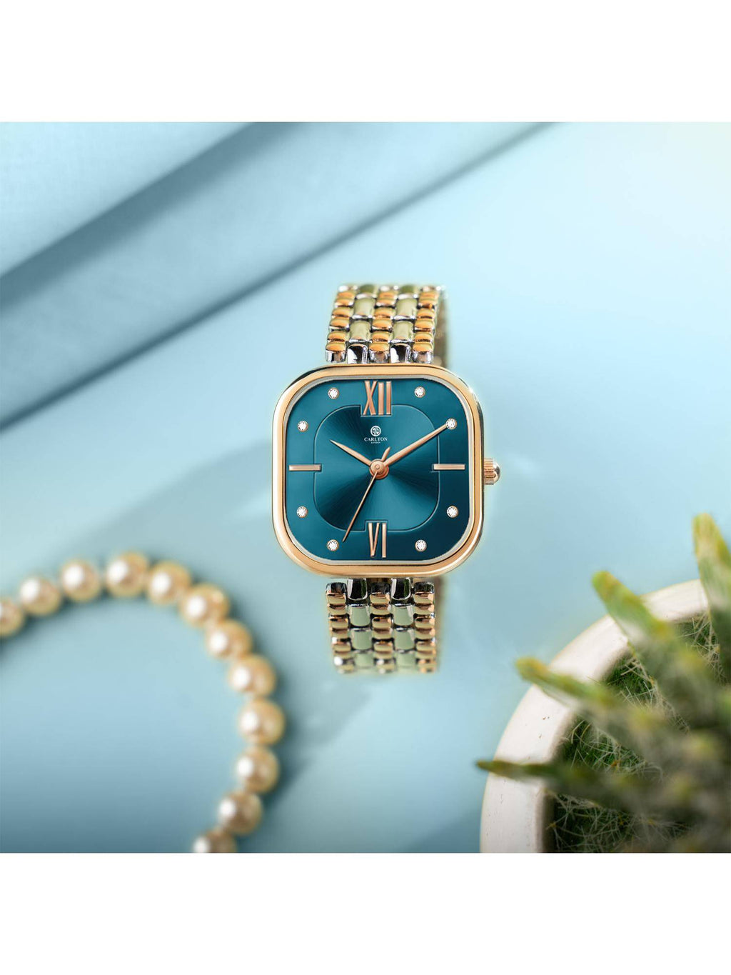 Women Chelsea Turquoise Dial Stainless Steel Analog Watch - CHELTRQ-A2 | W92 - view 1
