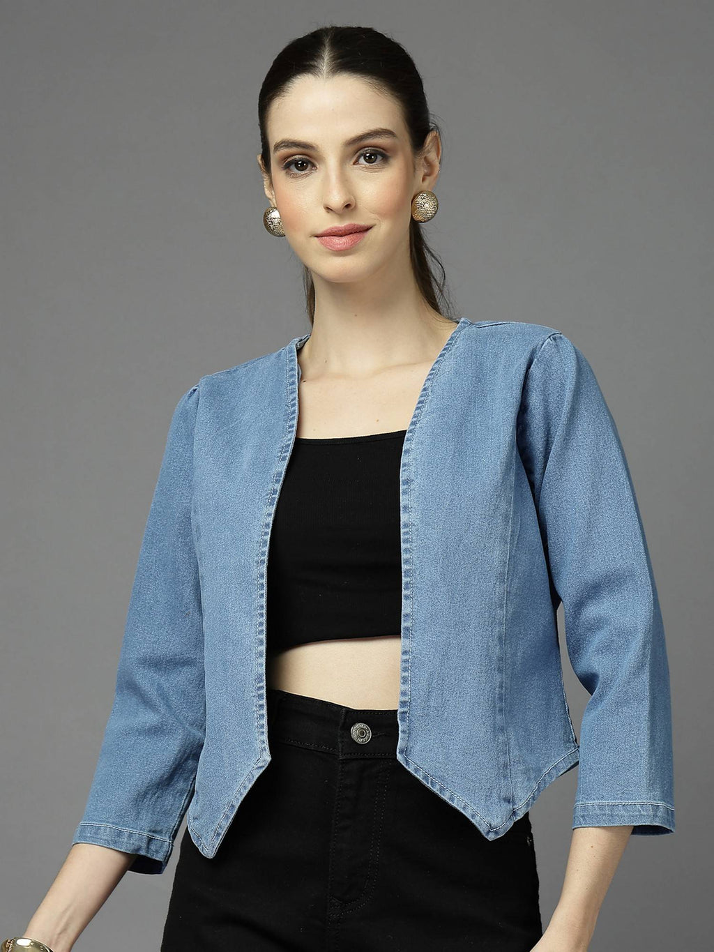Denim Blue Shrug | JC78 - view 1