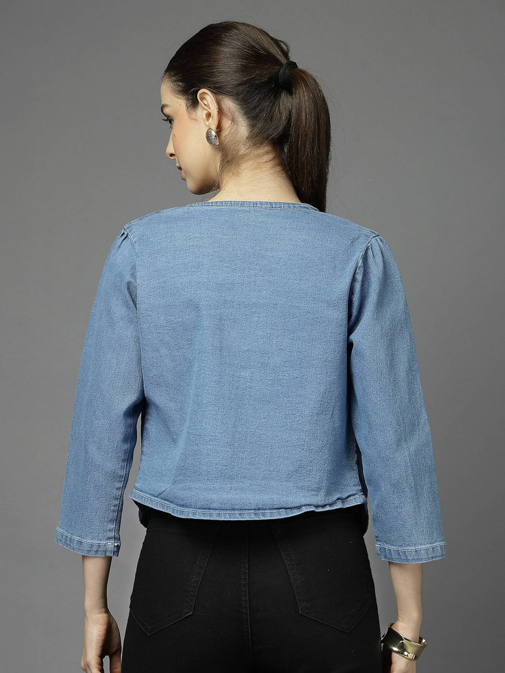 Denim Blue Shrug | JC78 - view 2
