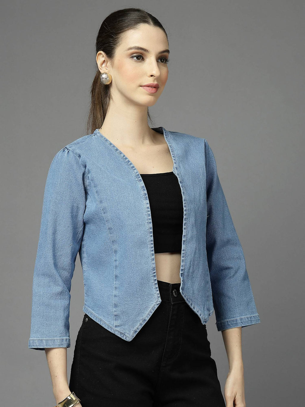 Denim Blue Shrug | JC78 - view 4