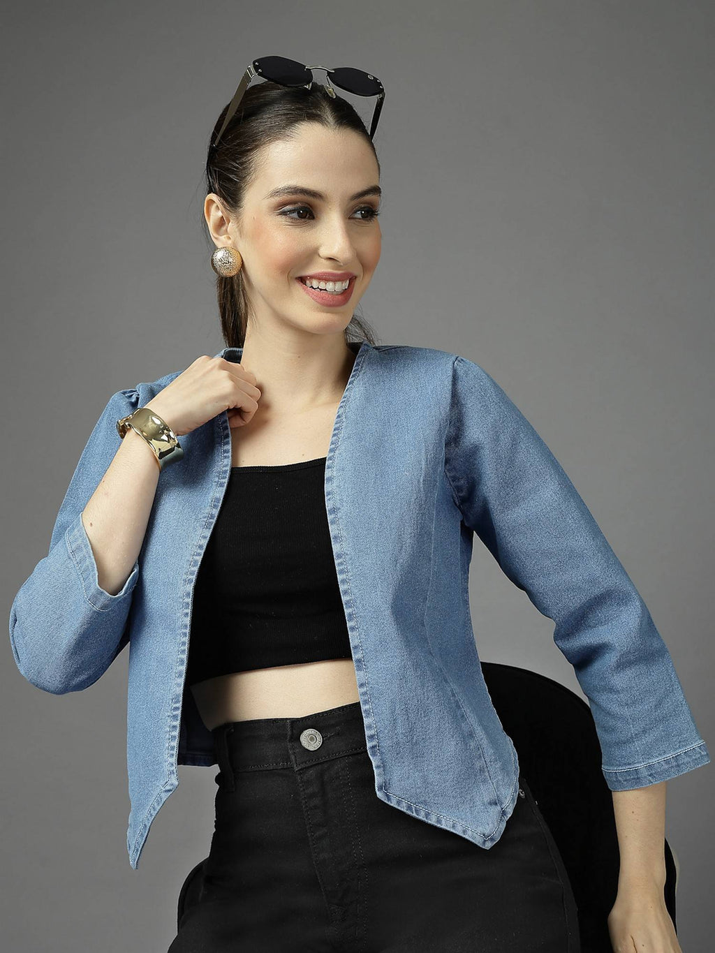 Denim Blue Shrug | JC78 - view 6