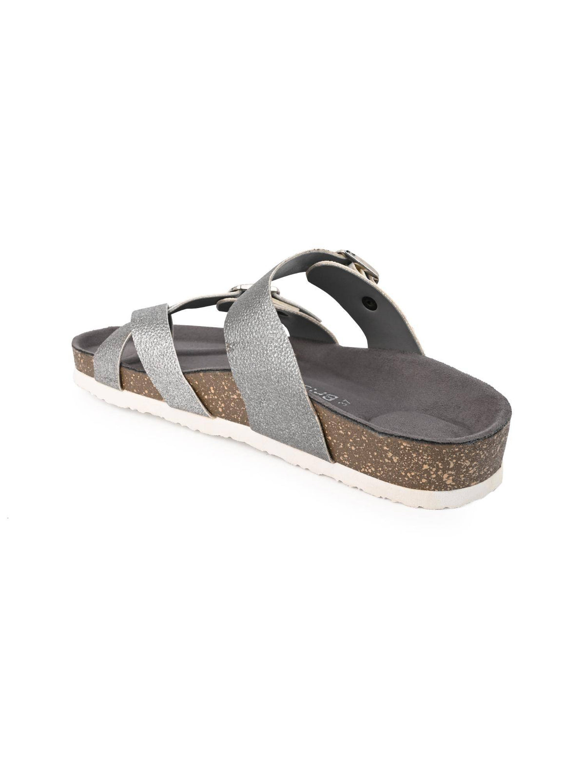 Off White Round Toe Sandals with Buckles | SD89 - view 18