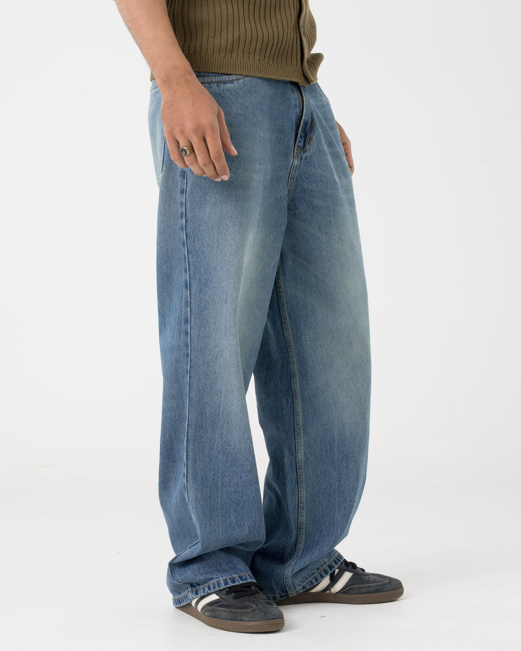 Baggy Fit Denim (Stone Blue) Morrislane