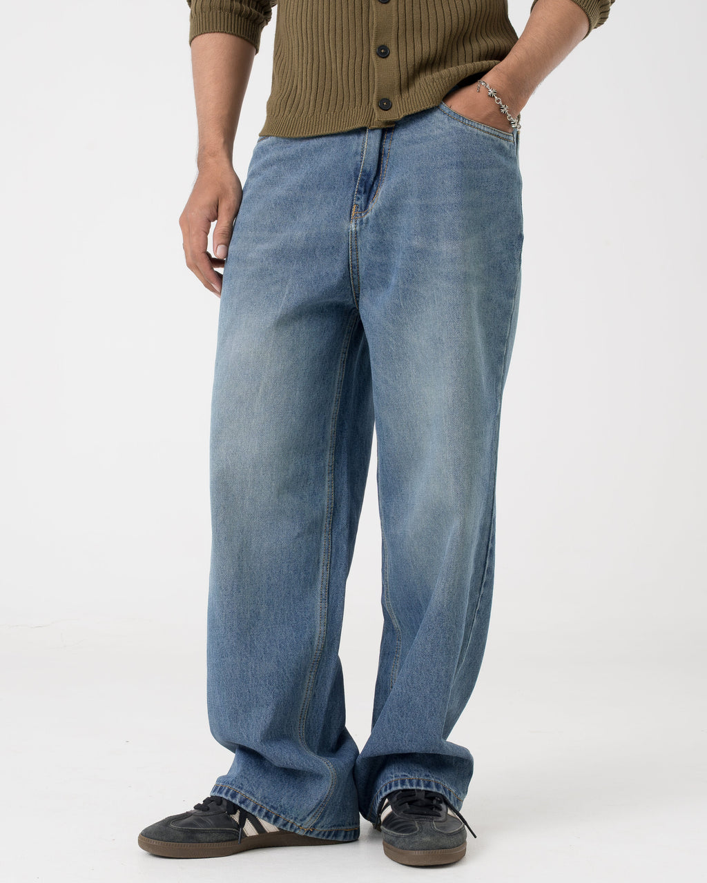 Baggy Fit Denim (Stone Blue) Morrislane