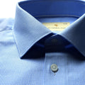 Regent Dobby Check Shirt In Cloud Blue
