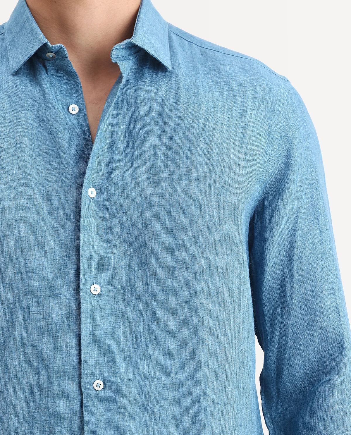 REGULAR FIT PLAIN SHIRT GUILD BUSINESS - BORIUM-2 - DUSKY BLUE morris.lane