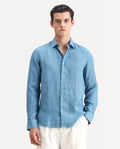 REGULAR FIT PLAIN SHIRT GUILD BUSINESS - BORIUM-2 - DUSKY BLUE morris.lane