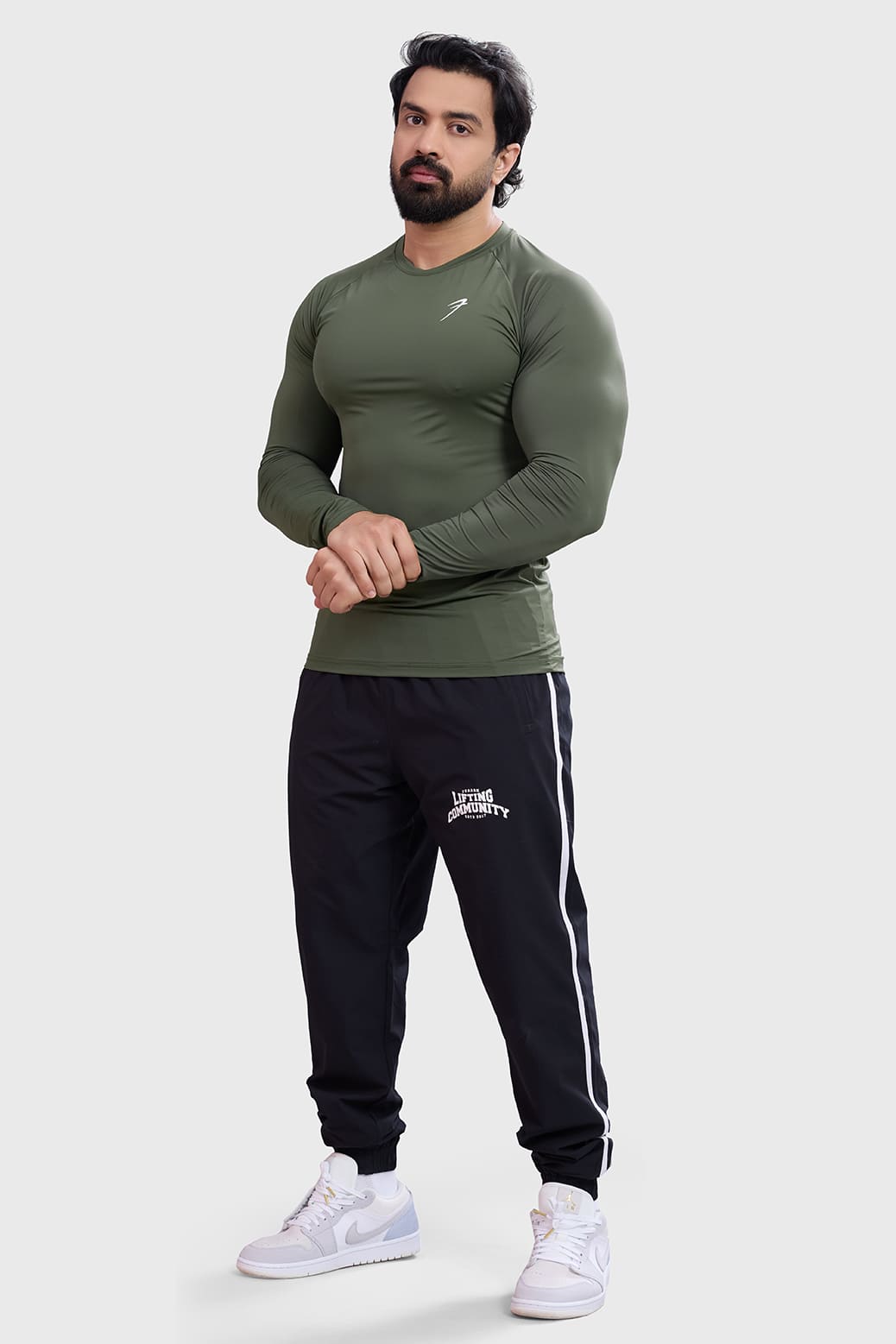 Bare Nylon Fullsleeves T-shirt Olive