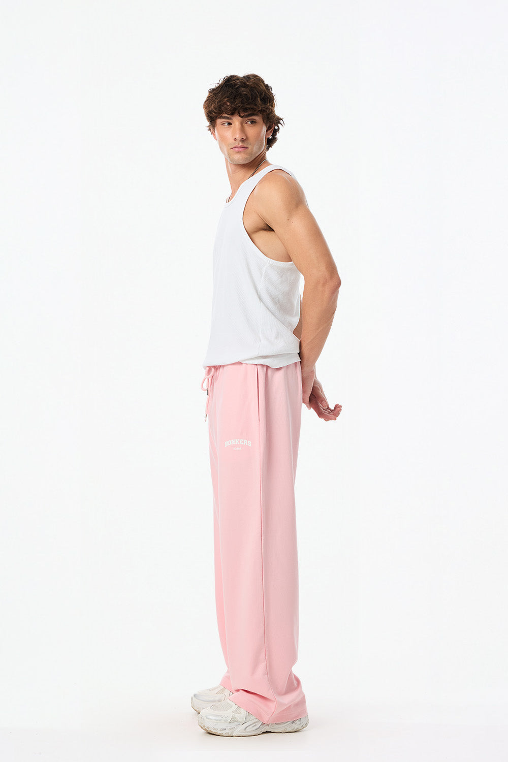 Bare Pink Wide-Leg Sweatpants