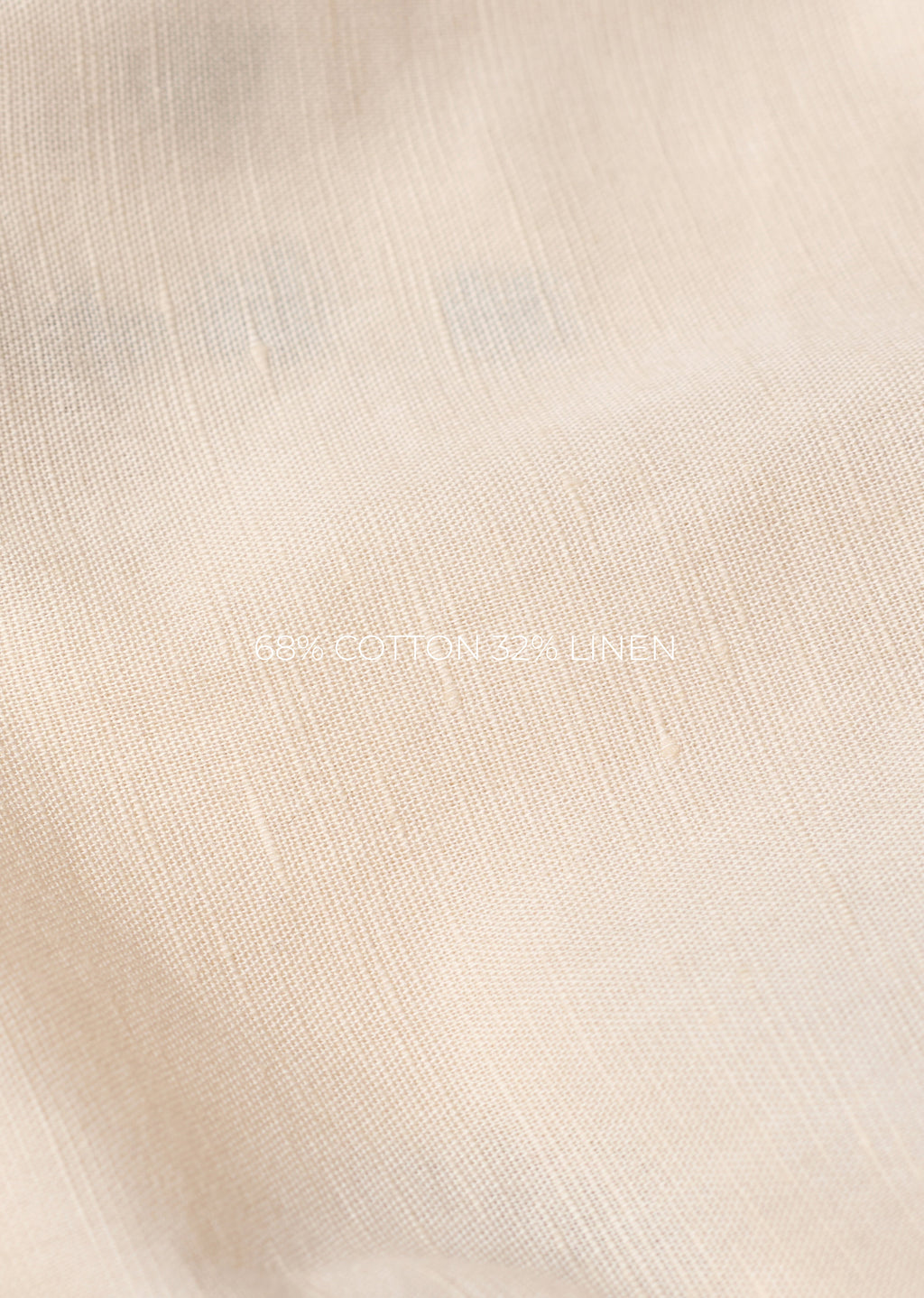 Beige Hem Embroidery Cotton Linen Shirt