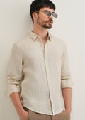 Light Beige Pure Linen Shirt