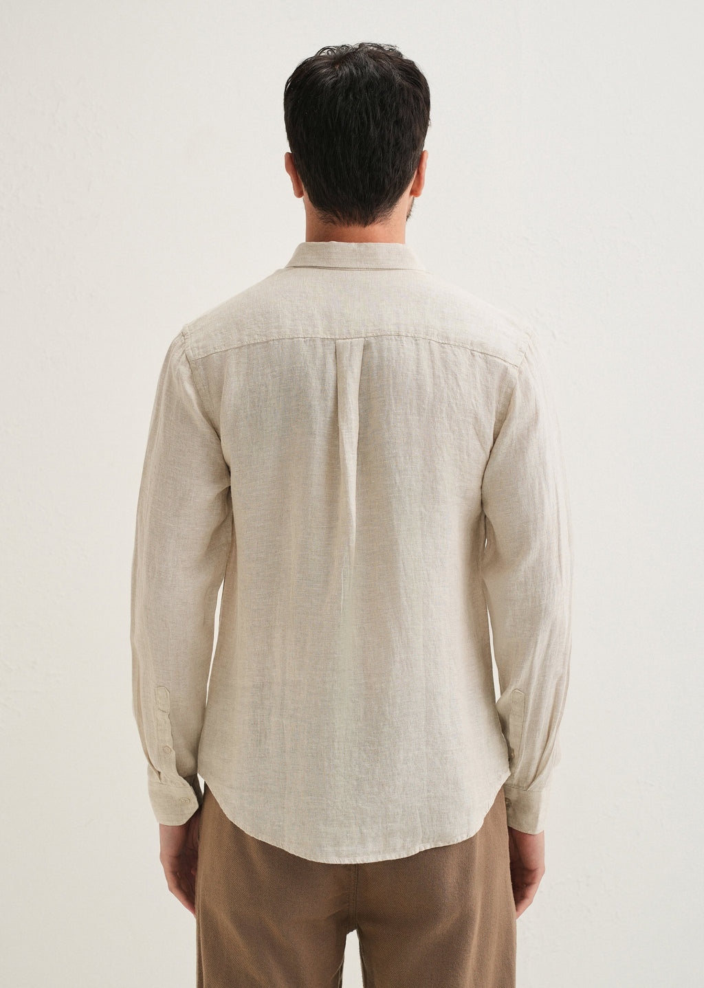 Light Beige Pure Linen Shirt