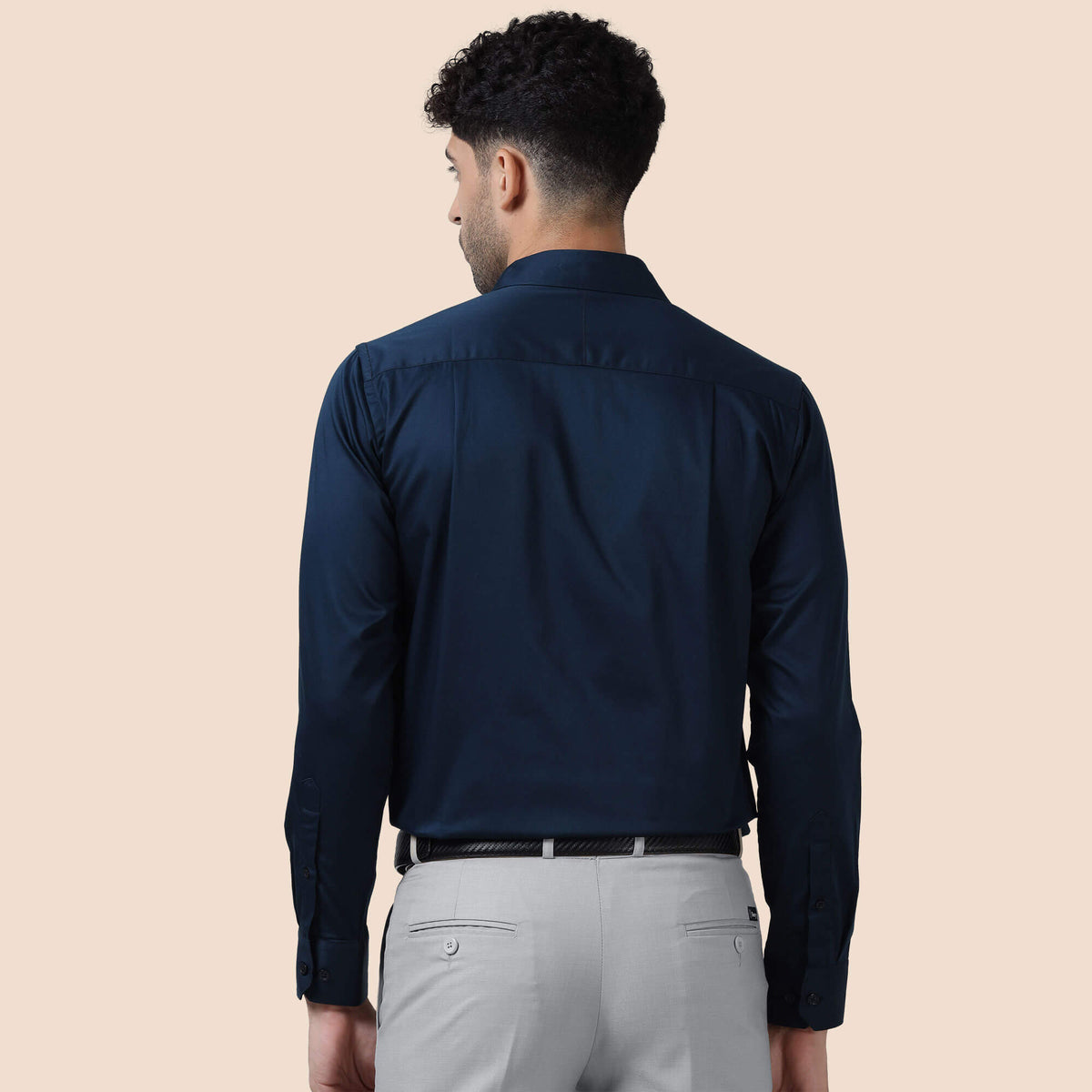Bennet Navy Shirt With Concealed Placket