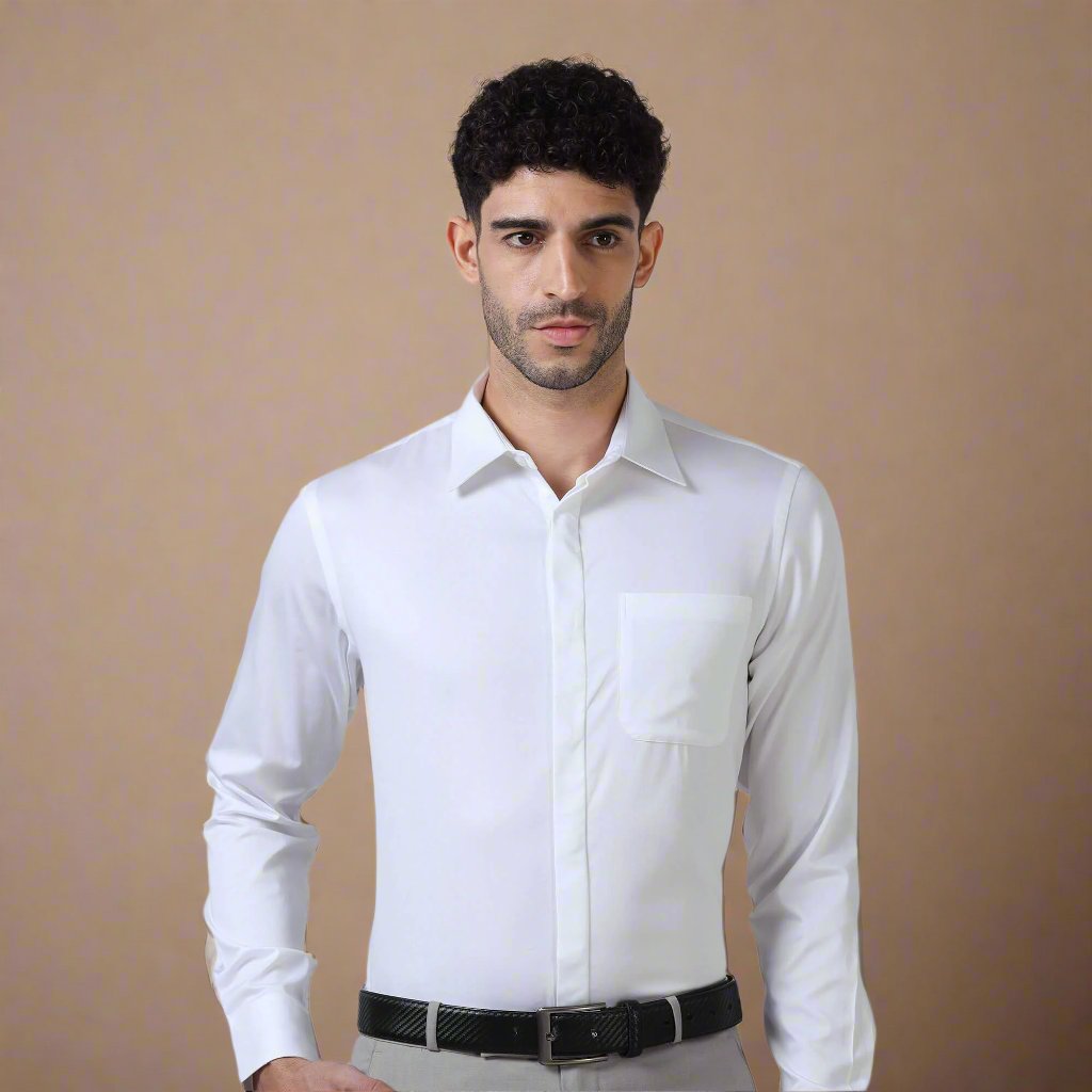 Bennet White Shirt With Concealed Placket