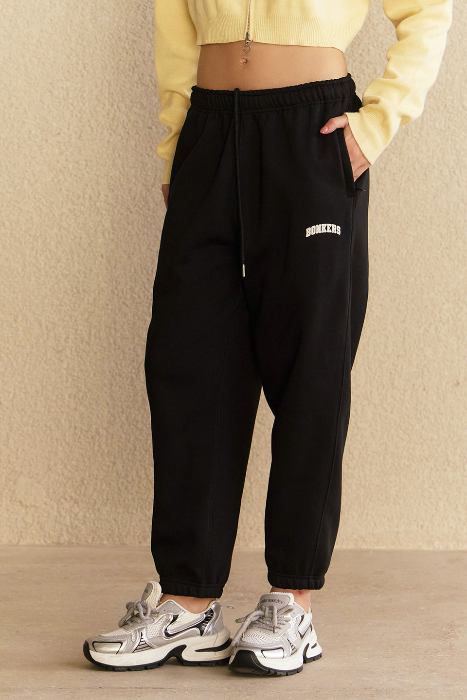 Black Cuffed Joggers JG67