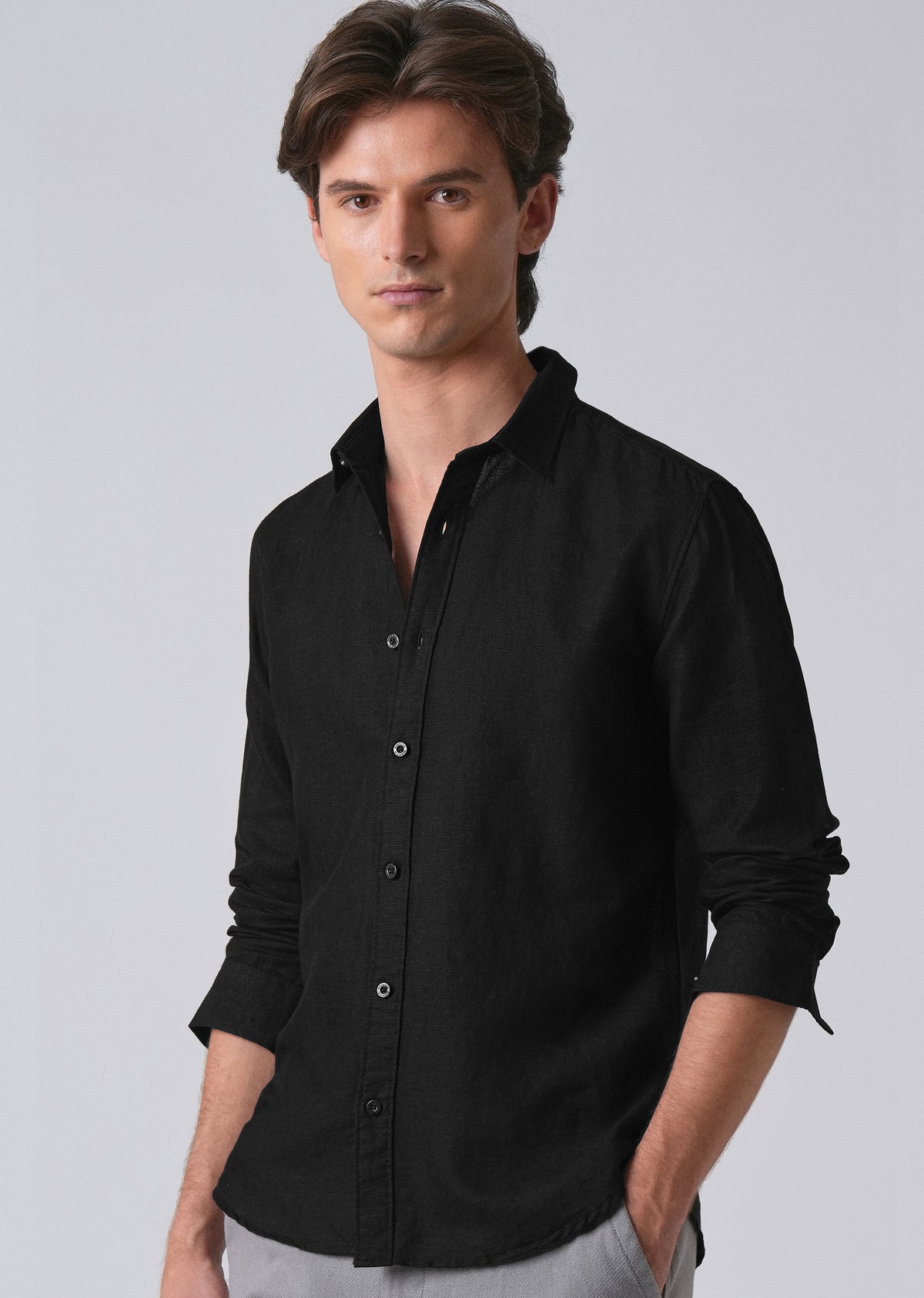 Black Linen Shirt