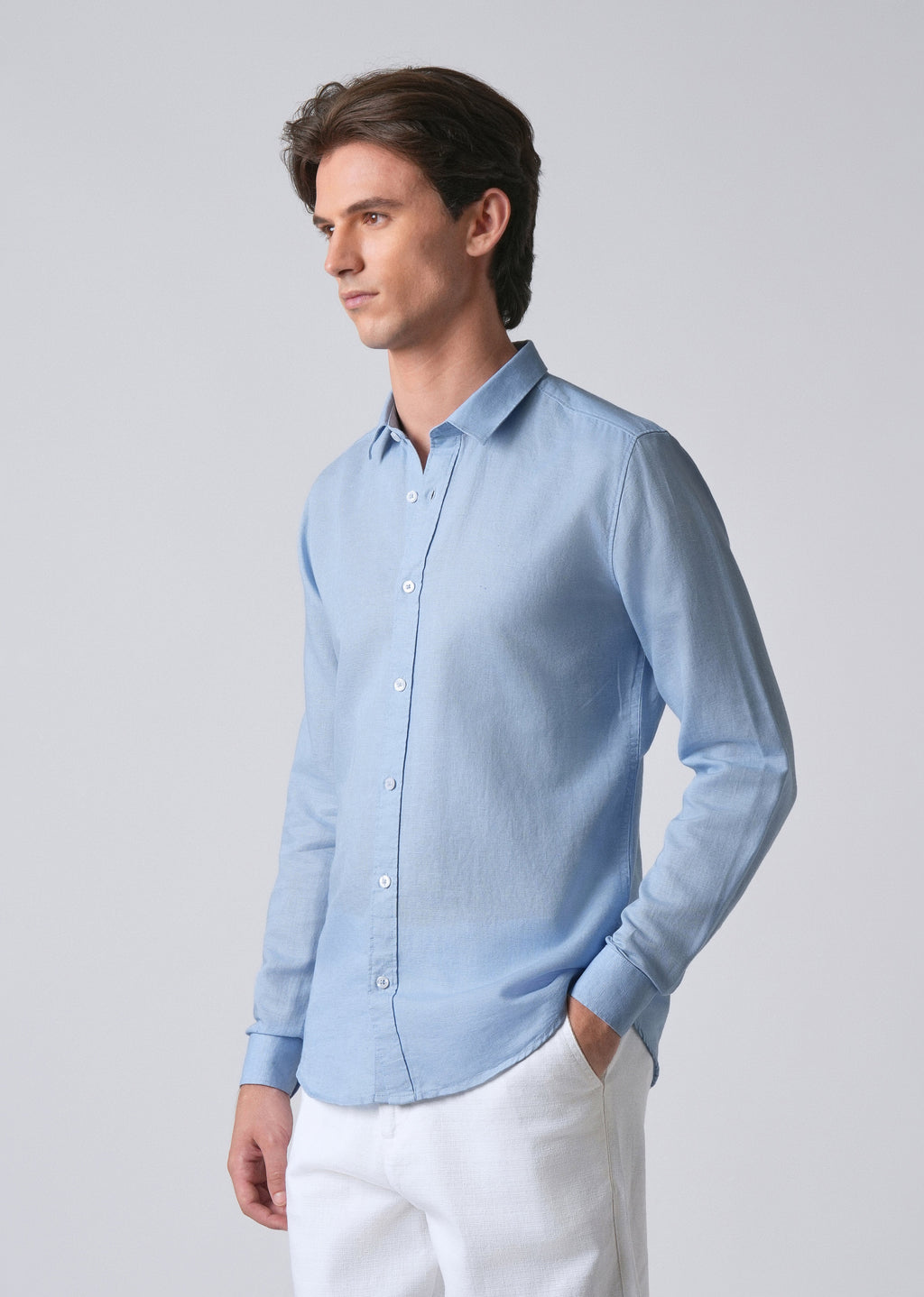 Blue Linen Shirt