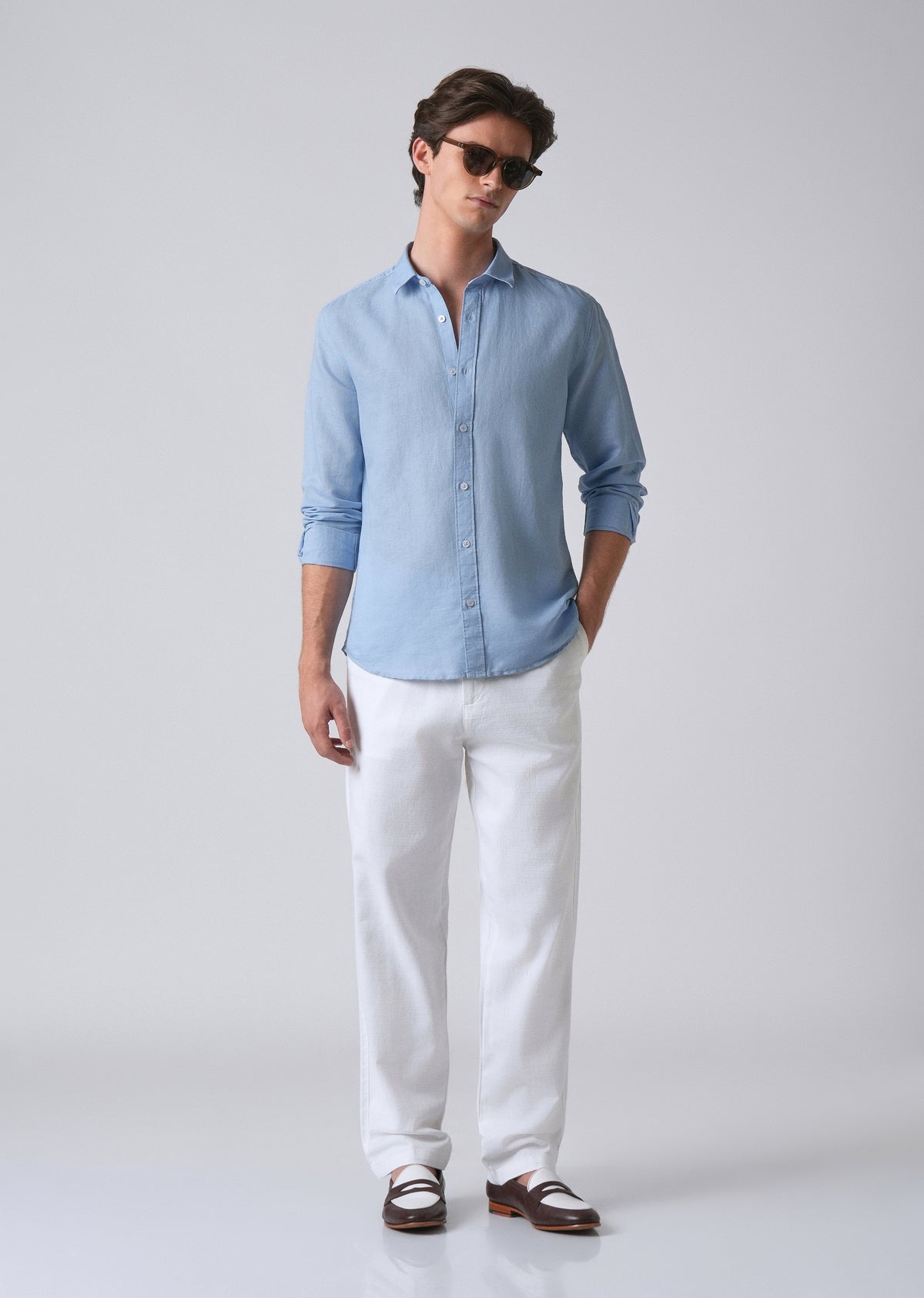 Blue Linen Shirt