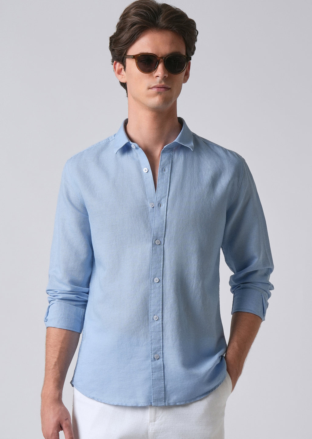 Blue Linen Shirt