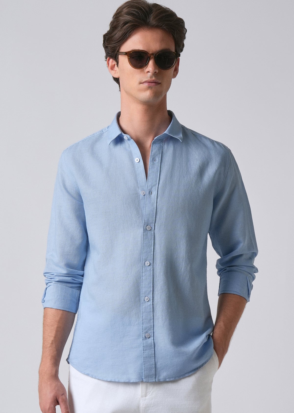 Blue Linen Shirt