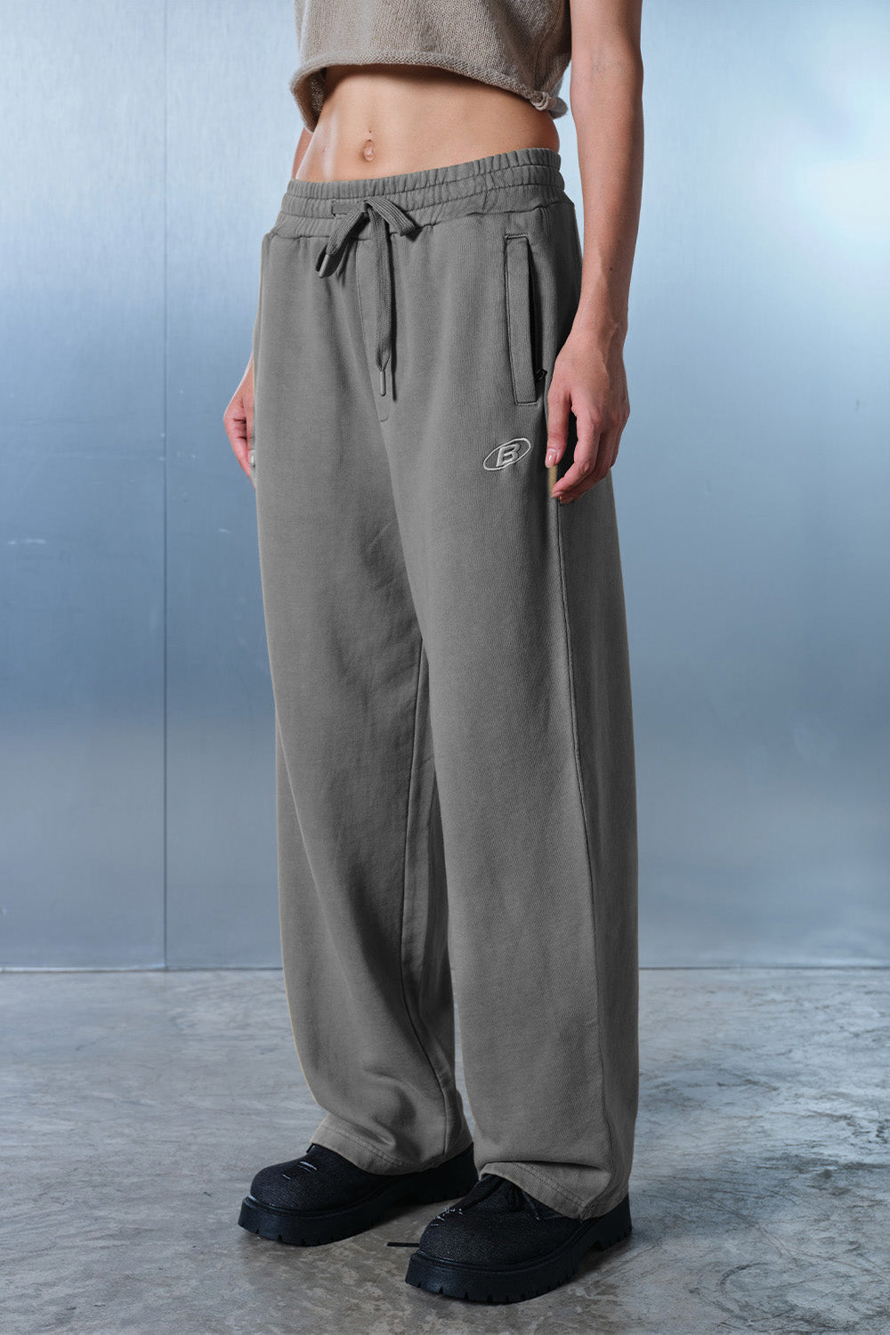Faded Grey On The Go Joggers JG67