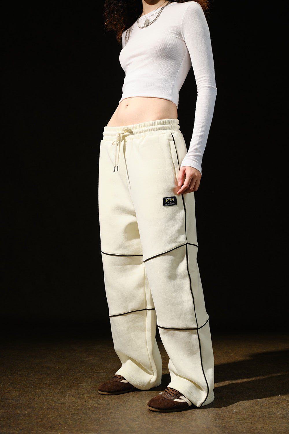 Hustle The Untammed White Joggers JG67