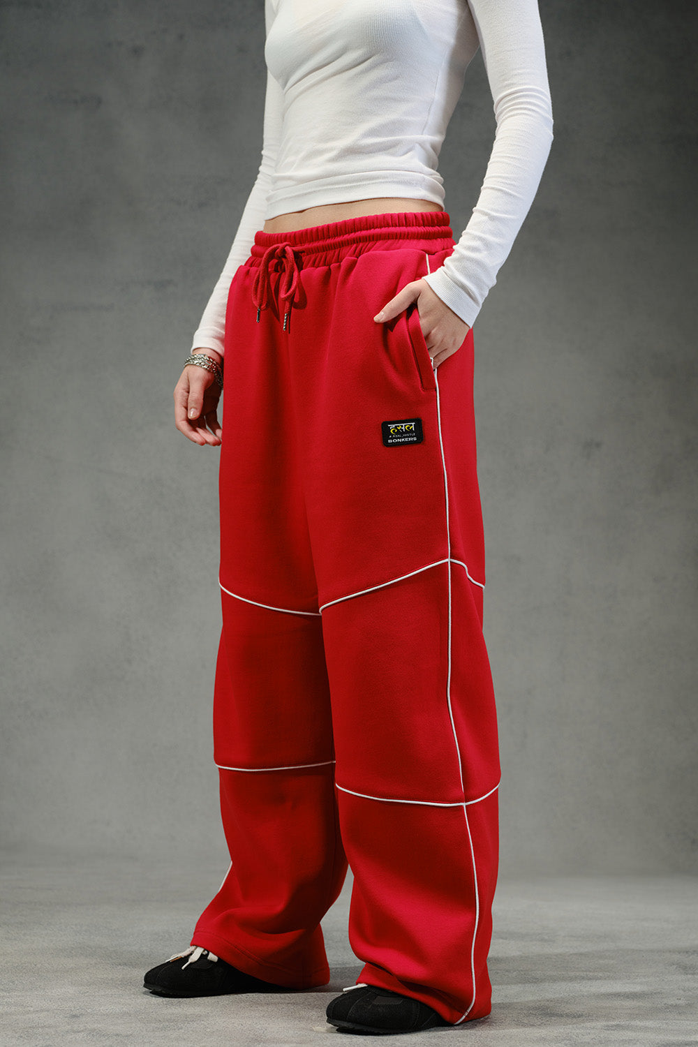 Hustle The Untammed Red Joggers JG67