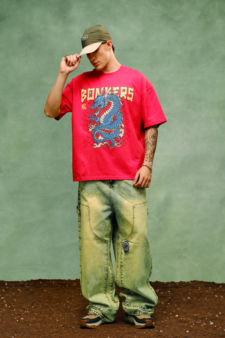 Crimson Dragon Oversized T-shirt OSB3