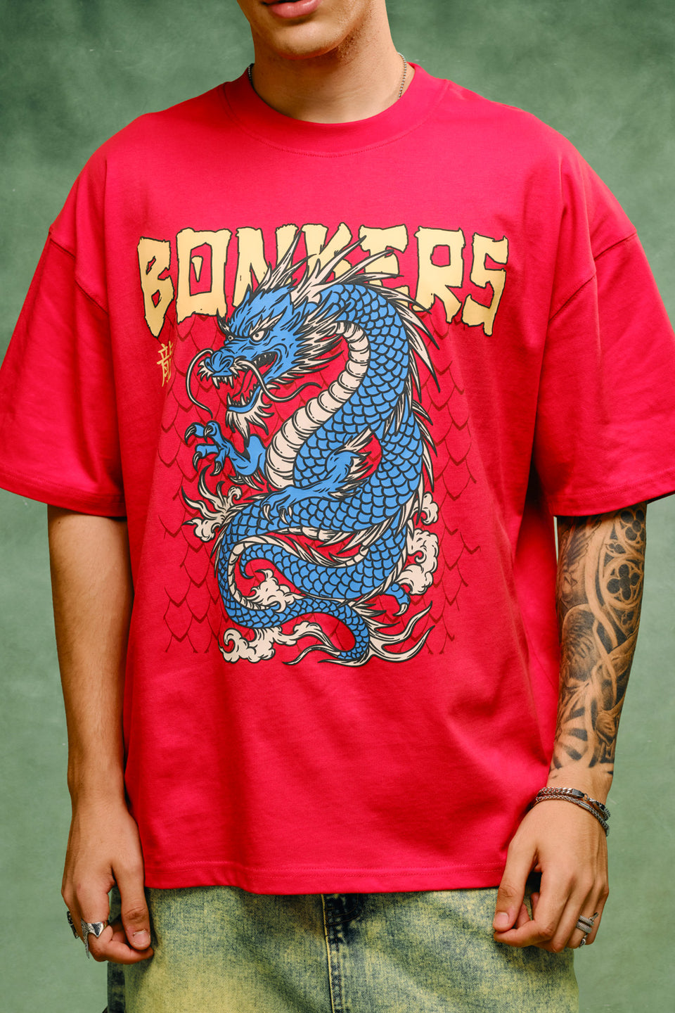 Crimson Dragon Oversized T-shirt OSB3
