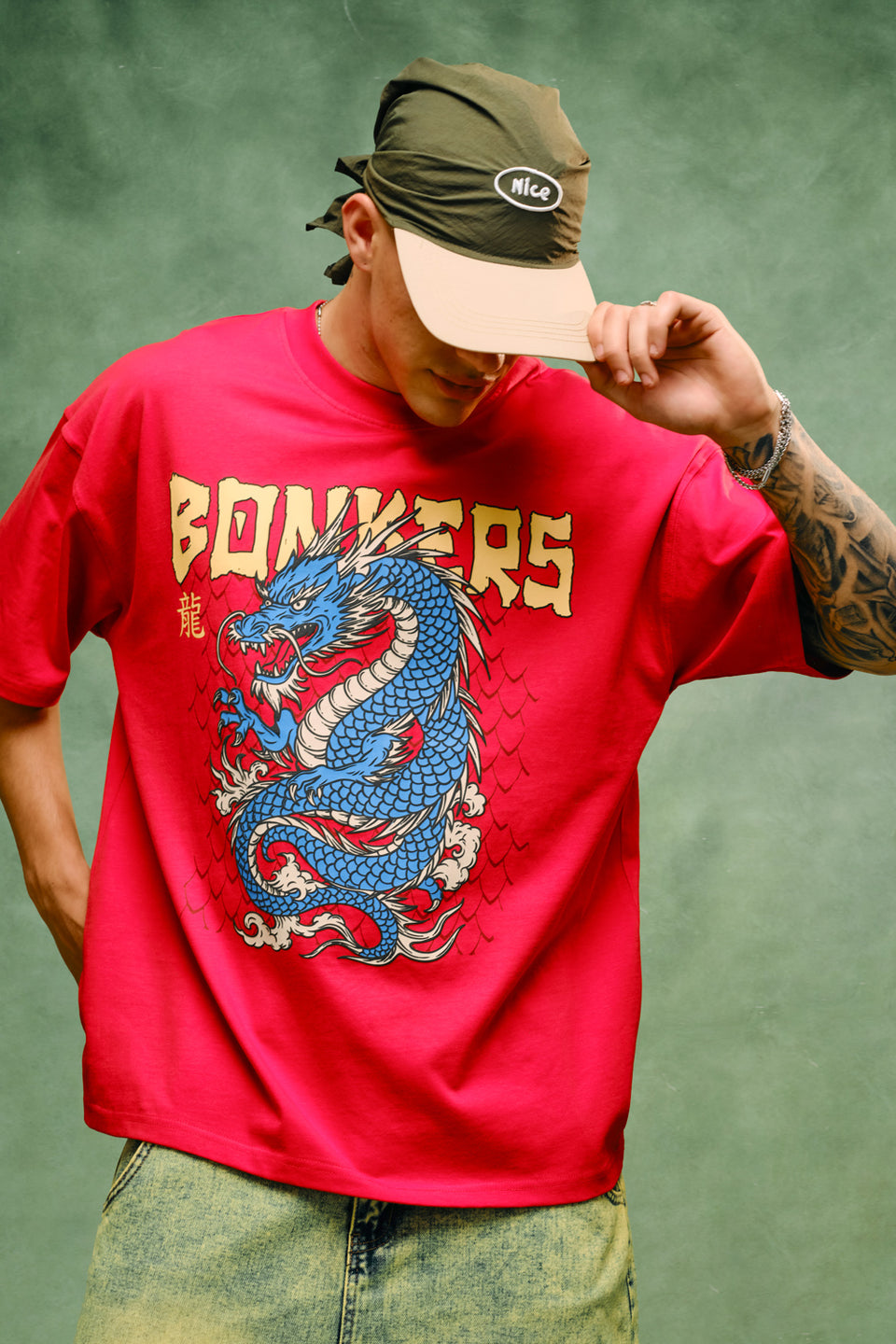 Crimson Dragon Oversized T-shirt OSB3