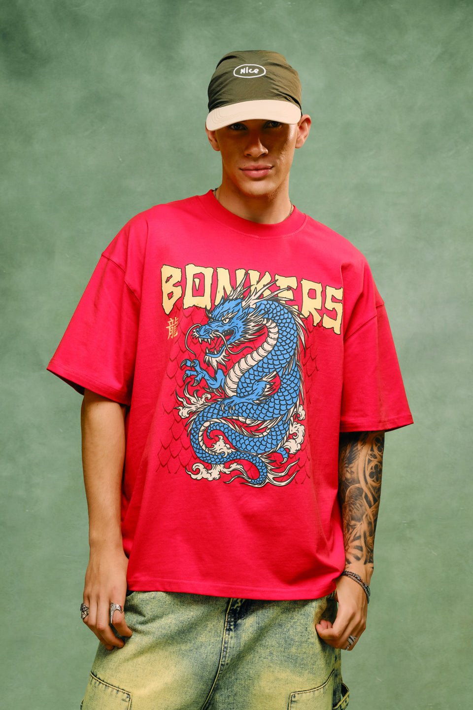Crimson Dragon Oversized T-shirt OSB3